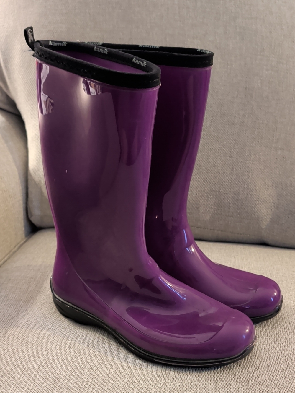 Kamik Women's Glossy Purple Tall Rain Boots